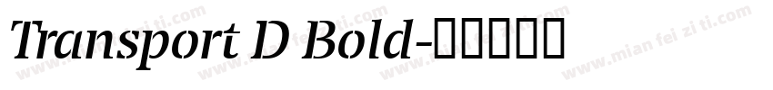 Transport D Bold字体转换